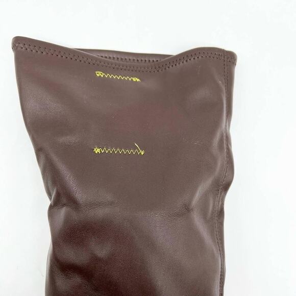 Sarto Studio Fera Brown Over the Knee Faux Leather Boot - 8.5M - Picture 3 of 8